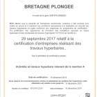 Certification BCS Travaux Hyperbares